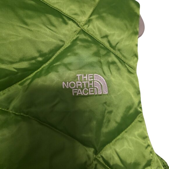 The North Face Women’s 700 Fill Down Vest Green Size Large Hiking Warm Bright - Picture 8 of 13